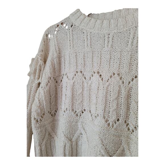 Old‎ Navy Textured Fringe Cropped Pullover Sweater Long Sleeve - Picture 11 of 12